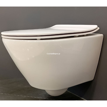 Duravit D-Neo Rimless 48x36 Λεκάνη Κρεμαστή Με Κάλυμμα Soft Close