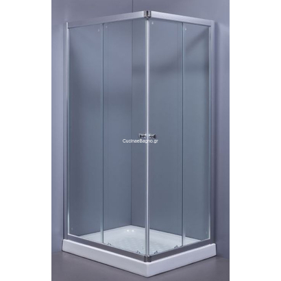 Gloria Paral 70x90 Καμπίνα Ντουζιέρα Ορθογώνια Κρύσταλλο Διαφανές 70-8043