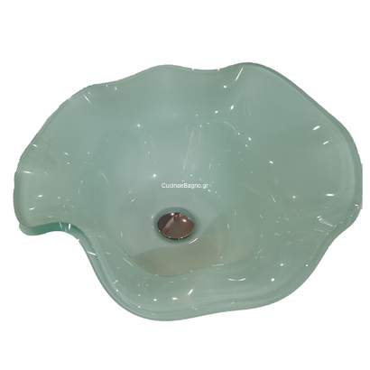 Sanitec Opalina Tulip Νιπτήρας 47x47 Επιτραπέζιος Κρυστάλλινος