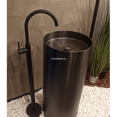 KARAG 4609F-GM 38x38 Νιπτήρας Ανοξείδωτος Gun Metal