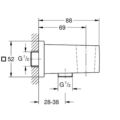 Grohe Euphoria Cube Brushed Warm Sunset 26370DL0 Στήριγμα Παροχή