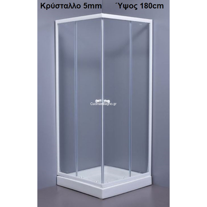 Gloria Bianca 80x80 Καμπίνα Ντουζιέρας Τετράγωνη 80-4080