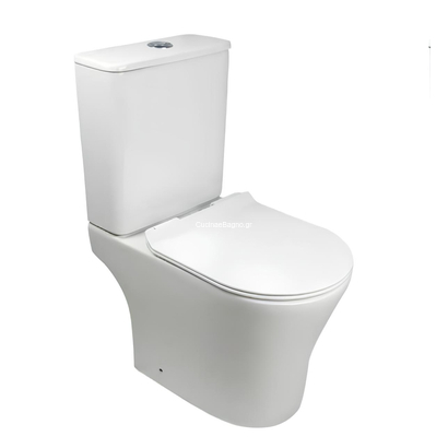 Siamp Icon 3100 Rimless Σετ Λεκάνη Με Καζανάκι Και Κάλυμμα Soft Close