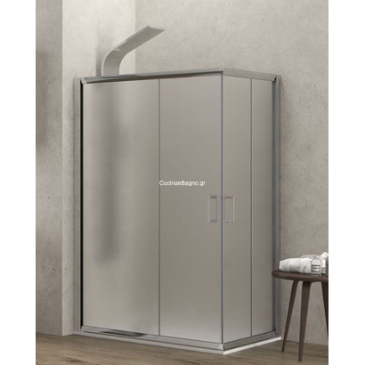Καμπίνα Ασύμμετρη 80x110x180 Cm Ντουζιέρας Karag N Flora 100 MAT