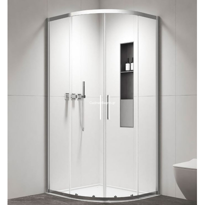 Karag Izy 200 Χρωμέ 90x90x200 Καμπίνα Ντουζιέρας Ημικυκλική