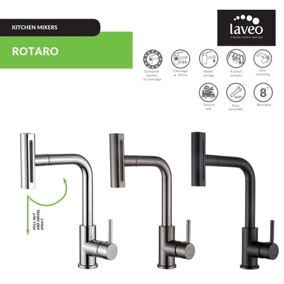 LAVEO Rotaro Black Μπαταρία Κουζίνας Πολυχρηστική BLR 769D