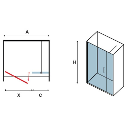 Karag Nero 5 Porta Black 124x200 cm Κρύσταλλο Ντουζιέρας Ανοιγόμενο FRAMEKarag Nero 5 Porta Black 124x200 cm Κρύσταλλο Ντουζιέρας Ανοιγόμενο FRAME