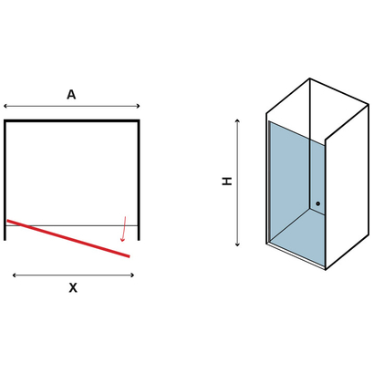 Karag Nero Pivot Porta 70x200 cm Πόρτα Ντουζιέρας Ανοιγόμενη Σεριγραφάτη Προφίλ Μαύρο
