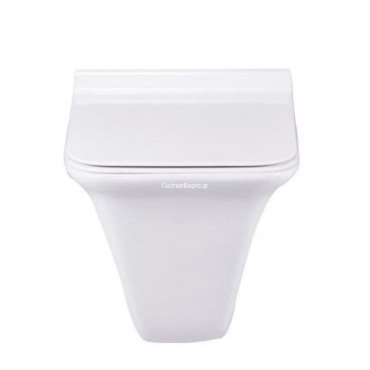 Gloria Tsakpina-Kare Rimless 52x35 Λεκάνη Κρεμαστή Με Κάλυμμα S/D 77-0631