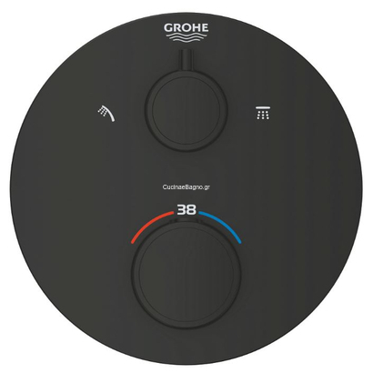 Grohe Grohtherm 1022082430 Θερμοστατική Μπαταρία Εντοιχισμού 2 Ροών & Διανομέα