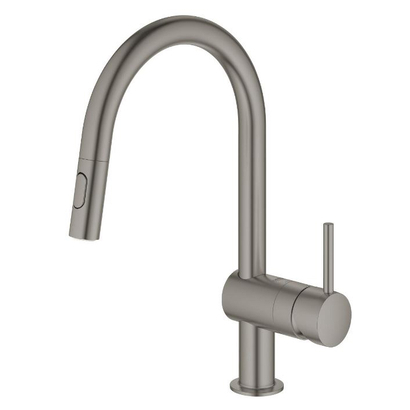 Grohe Minta C 32321AL2 Brushed Hard Graphite Μπαταρία Κουζίνας Ντους με διακόπτη αλλαγή ροής
