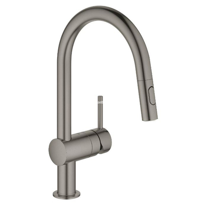 Grohe Minta C 32321AL2 Brushed Hard Graphite Μπαταρία Κουζίνας Ντους με διακόπτη αλλαγή ροής