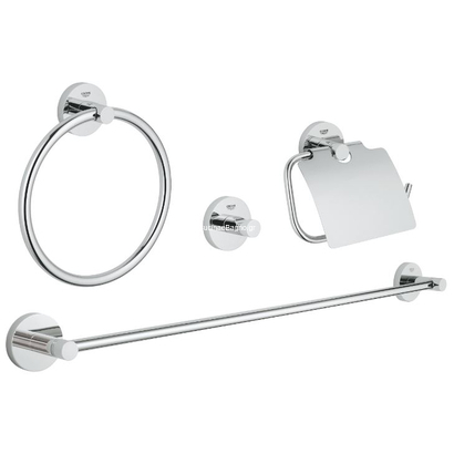GROHE 40776001 Chrome Essentials 4-in-1 Σετ Αξεσουάρ Μπάνιου 4 Τεμαχίων Χρωμέ