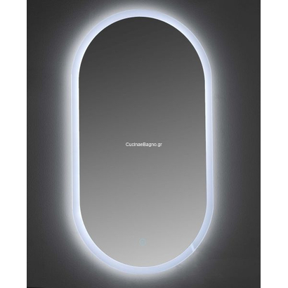 Gloria Lucy 50x90 Καθρέπτης Μπάνιου Οβάλ LED Touch 67-3350