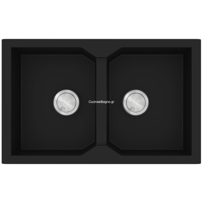 Sanitec Ultra Granite 806 Nero 79x50 Νεροχύτης Γρανίτης