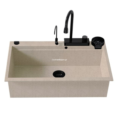 Sanitec Ultra Granite Multi 850 Sabbia 79x50 Νεροχύτης Γρανίτης Πολλαπλών Χρήσεων