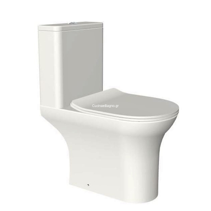 Gloria Dorina Rimless 60,5x36 Λεκάνη Με Καζανάκι set-0273