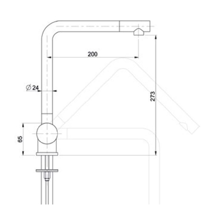Sanitec Mix 2024S Χρωμέ Μπαταρία Κουζίνας Σπαστή 00-02-00253