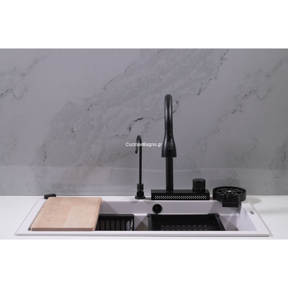 Sanitec 850 Ultra Quartz Multi 79x50 1B Νεροχύτης Πολλαπλών Χρήσεων Γρανίτης
