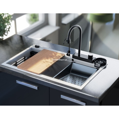 Sanitec Ultra Granite Multi 850 Pietra 79x50 Νεροχύτης Γρανίτης Πολλαπλών Χρήσεων