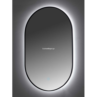 Gloria Elsa Black 50x80 Καθρέπτης Μπάνιου LED Touch 67-3550