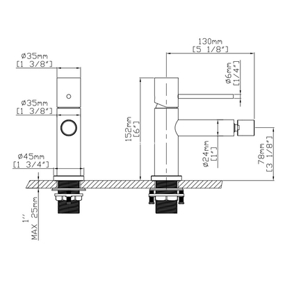 KARAG ORO Artemis B703C05 Μπαταρία Μπιντέ Χρυσή