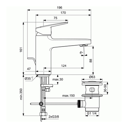 Ideal Standard CERAPLAN Μπαταρία Νιπτήρα BD229AA