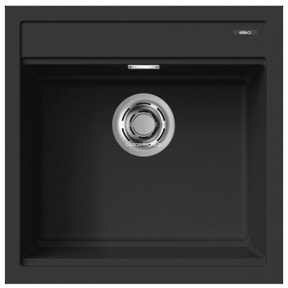 Elleci Best 104 Black 51x51 Νεροχύτης Γρανίτης