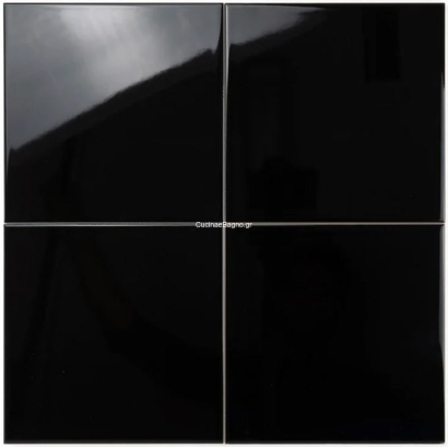 Black Glossy 20x20 Πλακάκι Μαύρο Γυαλιστερό