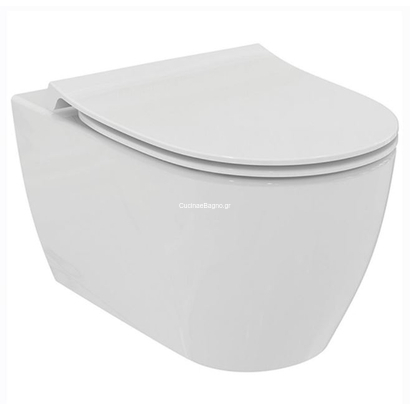 Ideal Standard i. Life O Hydro Twist 53 cm Λεκάνη Κρεμαστή Με Κάθισμα Soft Close Slim T568001