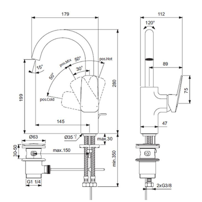 Ideal Standard CERAPLAN Μπαταρία Νιπτήρα BD235AA