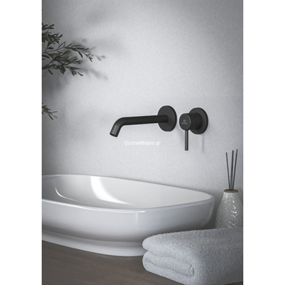 Ceraline Ideal Standard Silk Black PVD Μπαταρία Νιπτήρα Επίτοιχη BD848XGMB