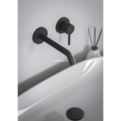 Ceraline Ideal Standard Silk Black PVD Μπαταρία Νιπτήρα Επίτοιχη BD764XGMB