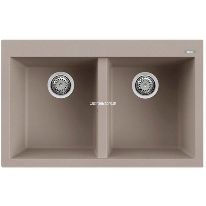Elleci Quadra 350 Tortora 79x50 Γρανίτης Νεροχύτης