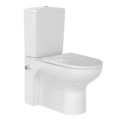 Bien Venus Rimless Σετ Λεκάνης Με Καζανάκι & Μπιντέ 64 cm