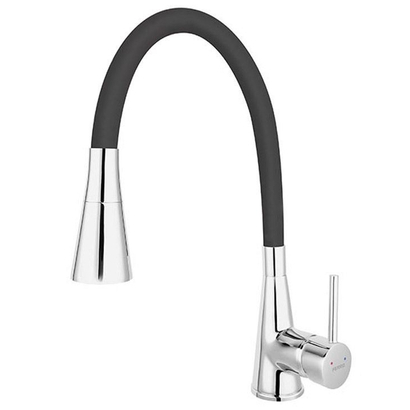 Ferro ZUMBA II Μπαταρία Κουζίνας Με Εύκαμπτο Σπιράλ Μαύρη BZA42B-12