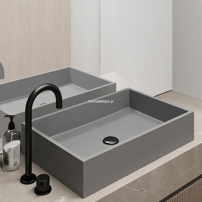 KARAG Cement Dion 60x39 cm Νιπτήρας Τσιμεντοειδής CS-0069-D5