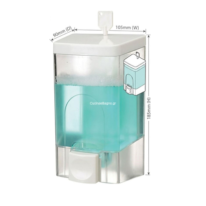 Gloria Domo Dispenser Τοίχου Λευκό 700 ml 17-9203