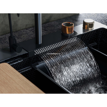 Sanitec 108045 Multi 80x45 Inox Black Νεροχύτης