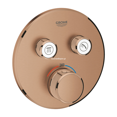 Grohe Grohtherm SmartControl 29119DL0 Brushed Warm Sunset Θερμοστατική Μπαταρία Εντοιχισμού 2 Ροών
