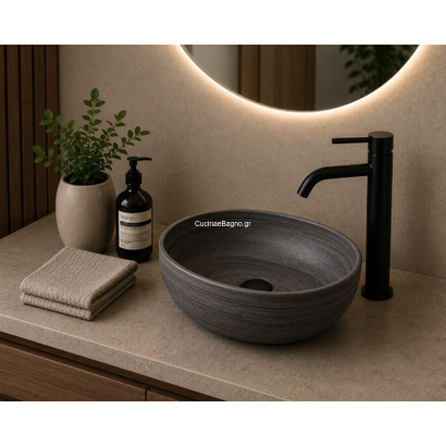 GLORIA 47x33 Scopelos Νιπτήρας Επιτραπέζιος Grey Light Stone 72-2038
