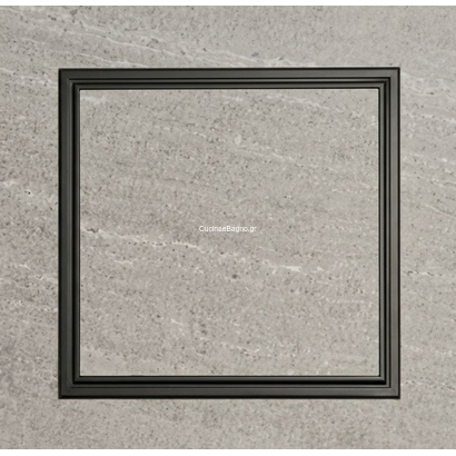 Σχαράκι Δαπέδου Τετράγωνο 15x15 cm Inox Μαύρο Elit TEMA