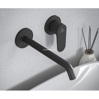Ideal Standard Cerafine O Nuovo Silk Black Μπαταρία Νιπτήρα Επίτοιχη 22 cm BD911XG