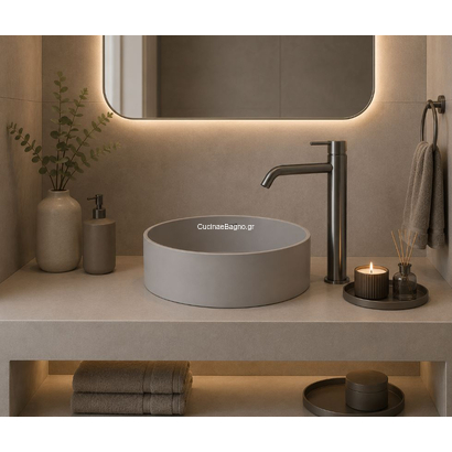 Creavit LP145 Grey Νιπτήρας Φ45 Επιτραπέζιος TEMA