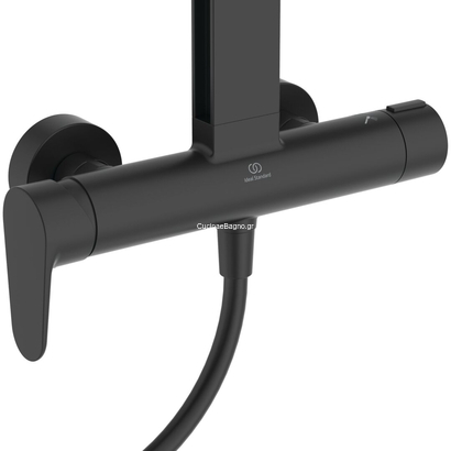 Ideal Standard CERAFLOW ALU+ Silk Black Στήλη Ντουζιέρας Με Μπαταρία BD584XG