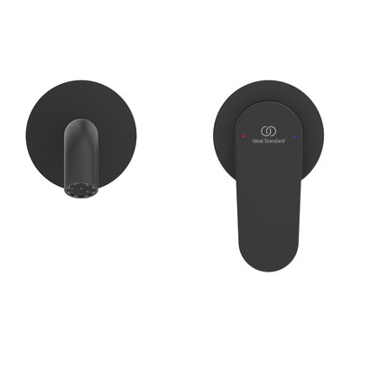 Ideal Standard Cerafine O Nuovo Silk Black Μπαταρία Νιπτήρα Επίτοιχη 22 cm BD911XG