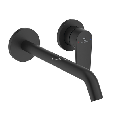 Ideal Standard Cerafine O Nuovo Silk Black Μπαταρία Νιπτήρα Επίτοιχη 22 cm BD911XG