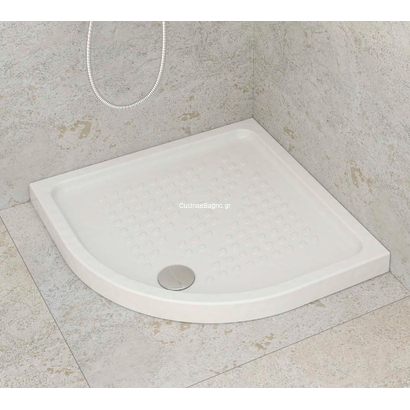 Sanitana Calisson Ντουζιέρα Οβάλ 90x90 Πορσελάνη