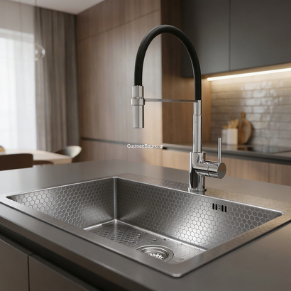 Sanitec 5050HS Vision Honey Comb 50x50 1V Νεροχύτης Ανοξείδωτος