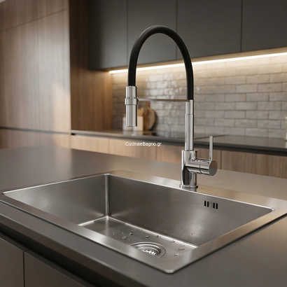 Sanitec 5050S Vision Satin 50x50 1V Νεροχύτης Ανοξείδωτος